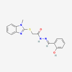 N'-(2-hydroxybenzylidene)-2-[(1-methyl-1H-benzimidazol-2-yl)thio]acetohydrazide