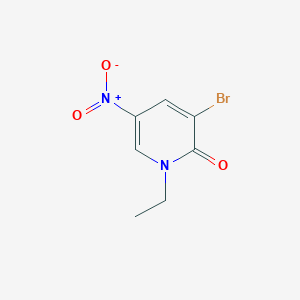 molecular formula C7H7BrN2O3 B372495 3-bromo-1-ethyl-5-nitropyridin-2(1H)-one 