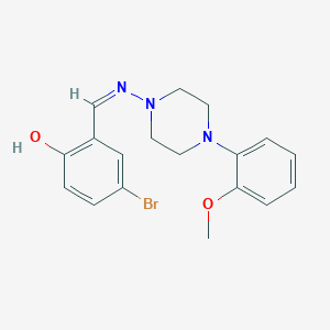 4-bromo-2-({[4-(2-methoxyphenyl)-1-piperazinyl]imino}methyl)phenol