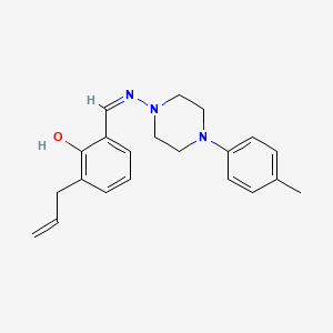 2-allyl-6-({[4-(4-methylphenyl)-1-piperazinyl]imino}methyl)phenol