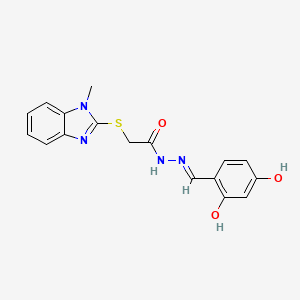 N'-(2,4-dihydroxybenzylidene)-2-[(1-methyl-1H-benzimidazol-2-yl)thio]acetohydrazide