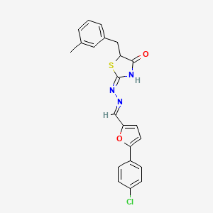 5-(4-chlorophenyl)-2-furaldehyde [5-(3-methylbenzyl)-4-oxo-1,3-thiazolidin-2-ylidene]hydrazone