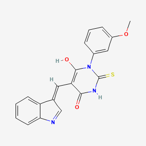 5-(1H-indol-3-ylmethylene)-1-(3-methoxyphenyl)-2-thioxodihydro-4,6(1H,5H)-pyrimidinedione