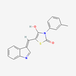 molecular formula C19H14N2O2S B3725018 5-(1H-indol-3-ylmethylene)-3-(3-methylphenyl)-1,3-thiazolidine-2,4-dione 