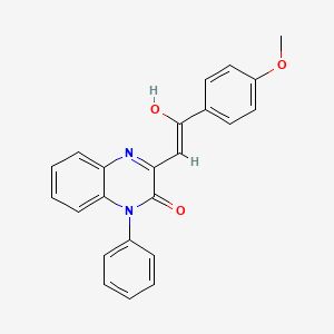 molecular formula C23H18N2O3 B3725021 3-[2-(4-methoxyphenyl)-2-oxoethylidene]-1-phenyl-3,4-dihydro-2(1H)-quinoxalinone 