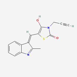 molecular formula C16H12N2O2S B3725027 5-[(2-methyl-1H-indol-3-yl)methylene]-3-(2-propyn-1-yl)-1,3-thiazolidine-2,4-dione 