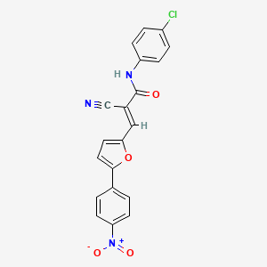 N-(4-chlorophenyl)-2-cyano-3-[5-(4-nitrophenyl)-2-furyl]acrylamide