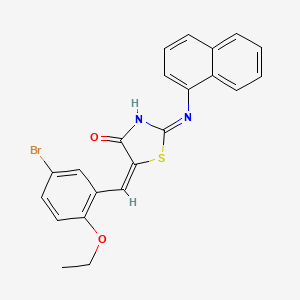 molecular formula C22H17BrN2O2S B3725039 5-(5-bromo-2-ethoxybenzylidene)-2-(1-naphthylimino)-1,3-thiazolidin-4-one 