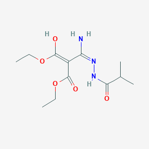 molecular formula C12H21N3O5 B3725069 diethyl [amino(2-isobutyrylhydrazino)methylene]malonate 