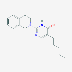 molecular formula C19H25N3O B3725088 2-(3,4-dihydro-2(1H)-isoquinolinyl)-6-methyl-5-pentyl-4(3H)-pyrimidinone 