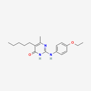 molecular formula C18H25N3O2 B3725094 2-[(4-ethoxyphenyl)amino]-6-methyl-5-pentyl-4(3H)-pyrimidinone 