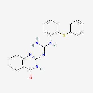 molecular formula C21H21N5OS B3725122 N-(4-oxo-3,4,5,6,7,8-hexahydro-2-quinazolinyl)-N'-[2-(phenylthio)phenyl]guanidine 