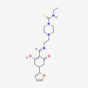 molecular formula C20H28N4O3S B3725142 N-ethyl-4-[2-({[4-(2-furyl)-2,6-dioxocyclohexylidene]methyl}amino)ethyl]-1-piperazinecarbothioamide 