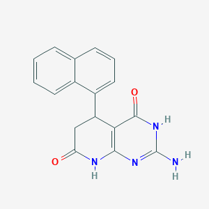 molecular formula C17H14N4O2 B3725148 2-amino-5-(1-naphthyl)-5,8-dihydropyrido[2,3-d]pyrimidine-4,7(3H,6H)-dione 