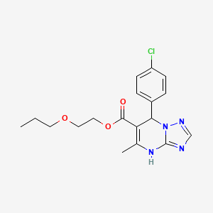 molecular formula C18H21ClN4O3 B3725153 2-propoxyethyl 7-(4-chlorophenyl)-5-methyl-4,7-dihydro[1,2,4]triazolo[1,5-a]pyrimidine-6-carboxylate 