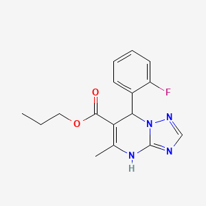 molecular formula C16H17FN4O2 B3725159 propyl 7-(2-fluorophenyl)-5-methyl-4,7-dihydro[1,2,4]triazolo[1,5-a]pyrimidine-6-carboxylate 