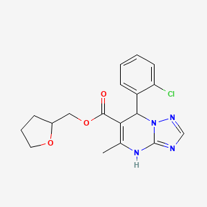 molecular formula C18H19ClN4O3 B3725160 tetrahydro-2-furanylmethyl 7-(2-chlorophenyl)-5-methyl-4,7-dihydro[1,2,4]triazolo[1,5-a]pyrimidine-6-carboxylate 