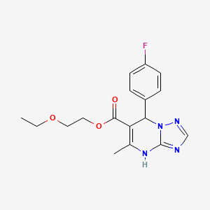 molecular formula C17H19FN4O3 B3725165 2-ethoxyethyl 7-(4-fluorophenyl)-5-methyl-4,7-dihydro[1,2,4]triazolo[1,5-a]pyrimidine-6-carboxylate 