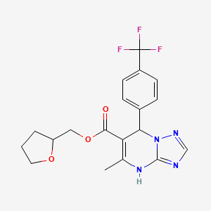 molecular formula C19H19F3N4O3 B3725173 tetrahydro-2-furanylmethyl 5-methyl-7-[4-(trifluoromethyl)phenyl]-4,7-dihydro[1,2,4]triazolo[1,5-a]pyrimidine-6-carboxylate 