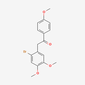 molecular formula C17H17BrO4 B3725180 2-(2-bromo-4,5-dimethoxyphenyl)-1-(4-methoxyphenyl)ethanone 