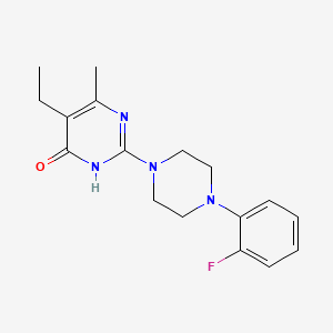 5-ethyl-2-[4-(2-fluorophenyl)-1-piperazinyl]-6-methyl-4(3H)-pyrimidinone