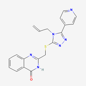 molecular formula C19H16N6OS B3725185 2-({[4-allyl-5-(4-pyridinyl)-4H-1,2,4-triazol-3-yl]thio}methyl)-4(3H)-quinazolinone 