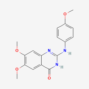 molecular formula C17H17N3O4 B3725201 6,7-dimethoxy-2-[(4-methoxyphenyl)amino]-4(1H)-quinazolinone 