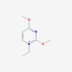 molecular formula C8H13N2O2+ B372523 1-Ethyl-2,4-dimethoxypyrimidin-1-ium 