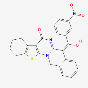 molecular formula C25H19N3O4S B3725237 5-(3-nitrobenzoyl)-6,8,9,10,11,14-hexahydro-7H-[1]benzothieno[3',2':5,6]pyrimido[1,2-b]isoquinolin-7-one 