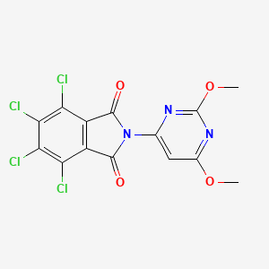 molecular formula C14H7Cl4N3O4 B3725263 4,5,6,7-tetrachloro-2-(2,6-dimethoxy-4-pyrimidinyl)-1H-isoindole-1,3(2H)-dione 
