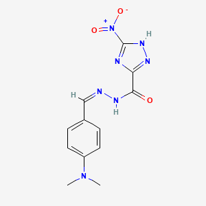 molecular formula C12H13N7O3 B3725273 N'-[4-(dimethylamino)benzylidene]-3-nitro-1H-1,2,4-triazole-5-carbohydrazide 