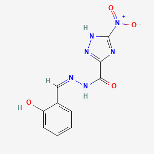 molecular formula C10H8N6O4 B3725279 N'-(2-hydroxybenzylidene)-3-nitro-1H-1,2,4-triazole-5-carbohydrazide 