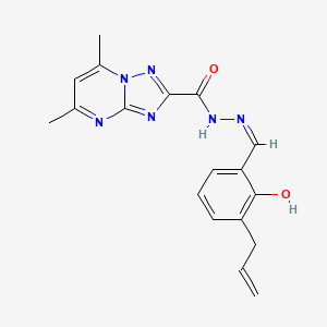 molecular formula C18H18N6O2 B3725283 N'-(3-allyl-2-hydroxybenzylidene)-5,7-dimethyl[1,2,4]triazolo[1,5-a]pyrimidine-2-carbohydrazide 