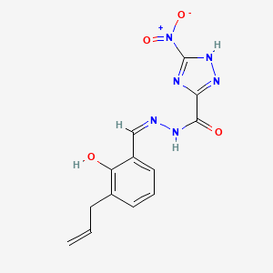 molecular formula C13H12N6O4 B3725286 N'-(3-allyl-2-hydroxybenzylidene)-3-nitro-1H-1,2,4-triazole-5-carbohydrazide 