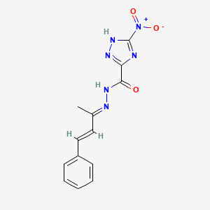 molecular formula C13H12N6O3 B3725289 N'-(1-methyl-3-phenyl-2-propen-1-ylidene)-3-nitro-1H-1,2,4-triazole-5-carbohydrazide 