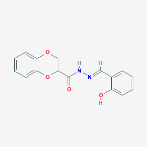 molecular formula C16H14N2O4 B3725294 N'-(2-hydroxybenzylidene)-2,3-dihydro-1,4-benzodioxine-2-carbohydrazide 