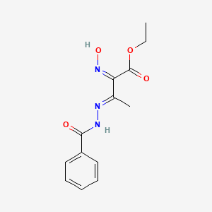 molecular formula C13H15N3O4 B3725360 ethyl 3-(benzoylhydrazono)-2-(hydroxyimino)butanoate 