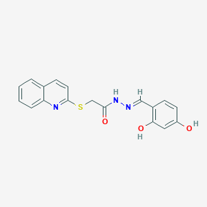 N'-(2,4-dihydroxybenzylidene)-2-(2-quinolinylthio)acetohydrazide