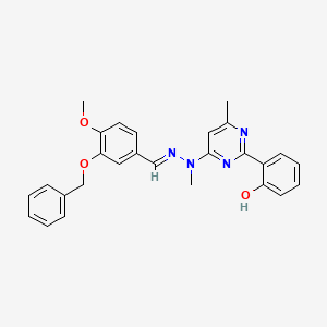 molecular formula C27H26N4O3 B3725389 3-(benzyloxy)-4-methoxybenzaldehyde [2-(2-hydroxyphenyl)-6-methyl-4-pyrimidinyl](methyl)hydrazone 