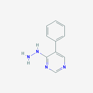 molecular formula C10H10N4 B372539 4-Hydrazino-5-phenylpyrimidine 