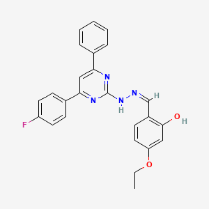 molecular formula C25H21FN4O2 B3725393 4-ethoxy-2-hydroxybenzaldehyde [4-(4-fluorophenyl)-6-phenyl-2-pyrimidinyl]hydrazone 