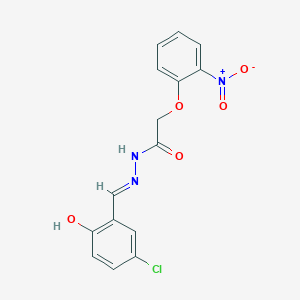 molecular formula C15H12ClN3O5 B3725443 N'-(5-chloro-2-hydroxybenzylidene)-2-(2-nitrophenoxy)acetohydrazide 
