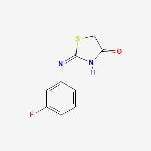 molecular formula C9H7FN2OS B3725485 2-[(3-fluorophenyl)amino]-1,3-thiazol-4(5H)-one 