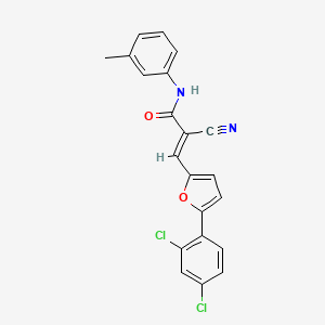 molecular formula C21H14Cl2N2O2 B3725538 2-cyano-3-[5-(2,4-dichlorophenyl)-2-furyl]-N-(3-methylphenyl)acrylamide 