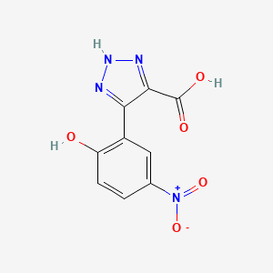 molecular formula C9H6N4O5 B3725547 5-(2-hydroxy-5-nitrophenyl)-1H-1,2,3-triazole-4-carboxylic acid 