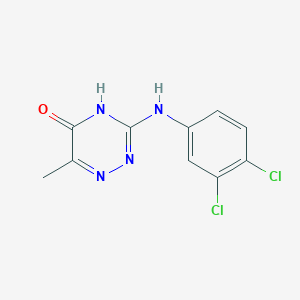 molecular formula C10H8Cl2N4O B3725564 3-[(3,4-dichlorophenyl)amino]-6-methyl-1,2,4-triazin-5(4H)-one 