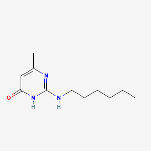 molecular formula C11H19N3O B3725568 2-(hexylamino)-6-methyl-4(3H)-pyrimidinone 