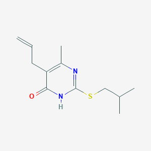 molecular formula C12H18N2OS B3725599 5-allyl-2-(isobutylthio)-6-methyl-4-pyrimidinol 
