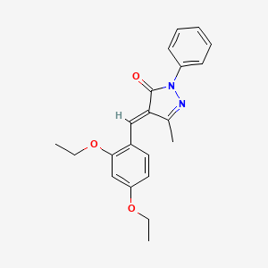molecular formula C21H22N2O3 B3725600 4-(2,4-diethoxybenzylidene)-5-methyl-2-phenyl-2,4-dihydro-3H-pyrazol-3-one 