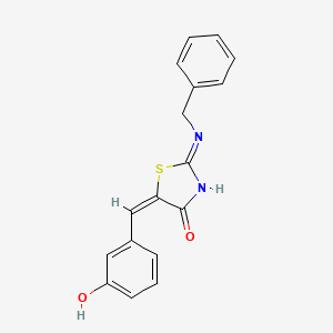 molecular formula C17H14N2O2S B3725605 2-(benzylamino)-5-(3-hydroxybenzylidene)-1,3-thiazol-4(5H)-one 
